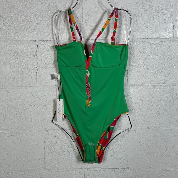 Sanctuary Womens Shirred-Front One-Piece, Multi pink Small $119 - Picture 10 of 15